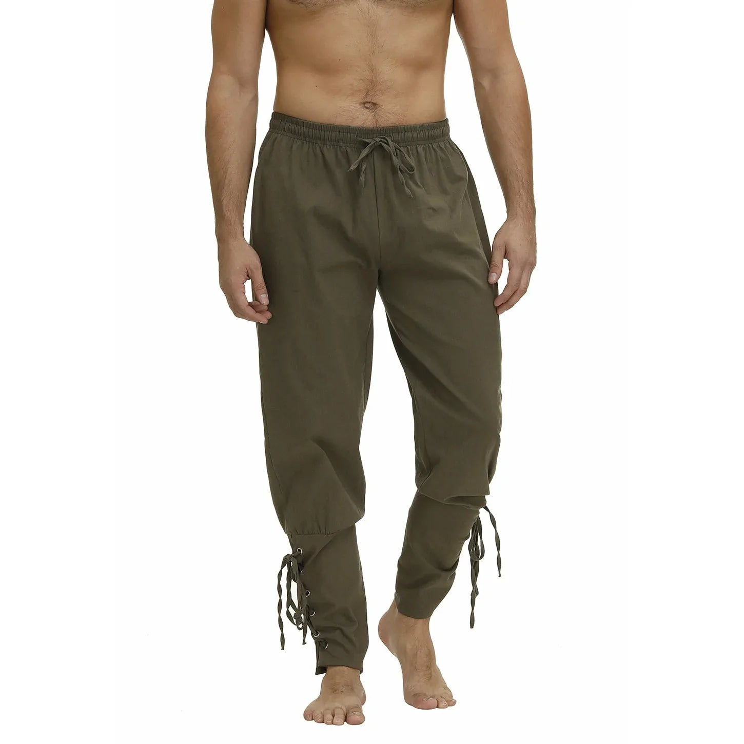 Medieval Pants Costume for Men Women Pirate Trousers Lace Up