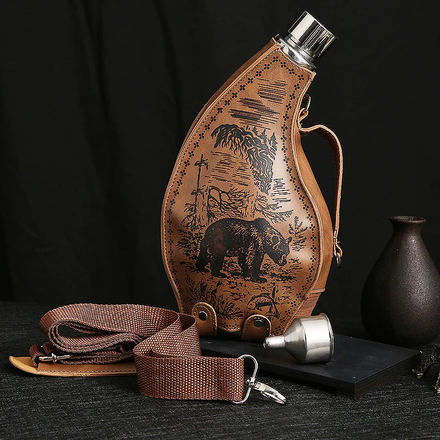 Stainless Steel Contoured Viking Flask