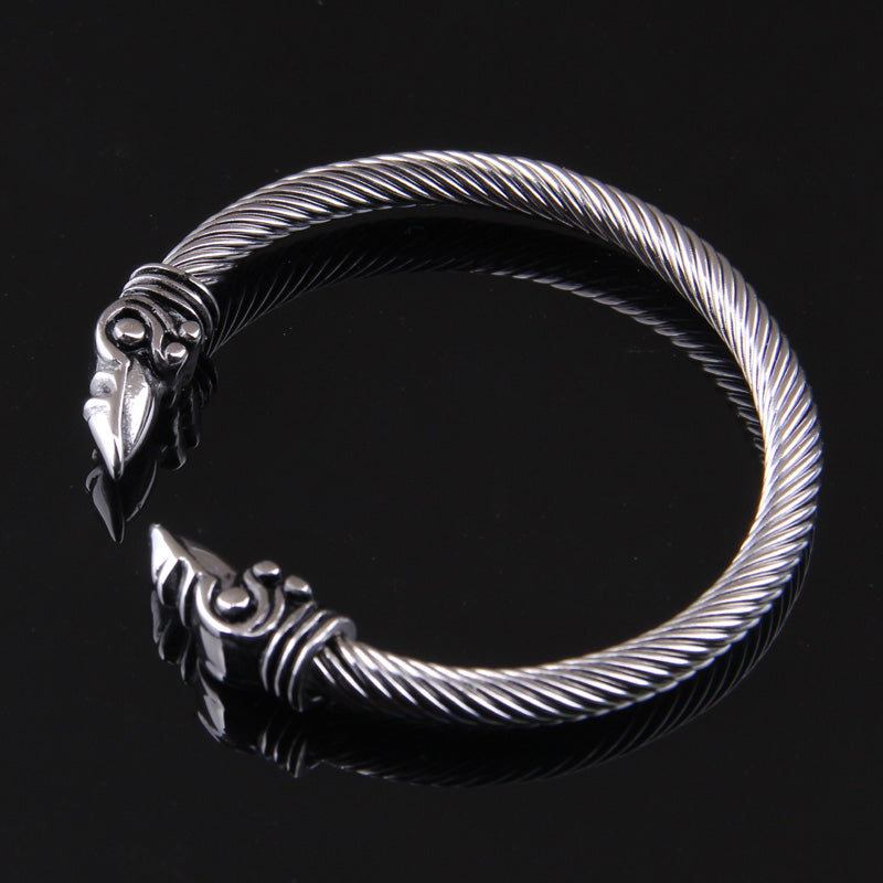 VIKING ARM RING WITH ODIN'S RAVENS