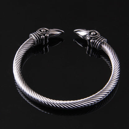 VIKING ARM RING WITH ODIN'S RAVENS