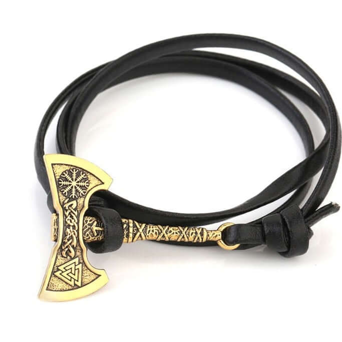 Axe Wrap Leather Bracelet