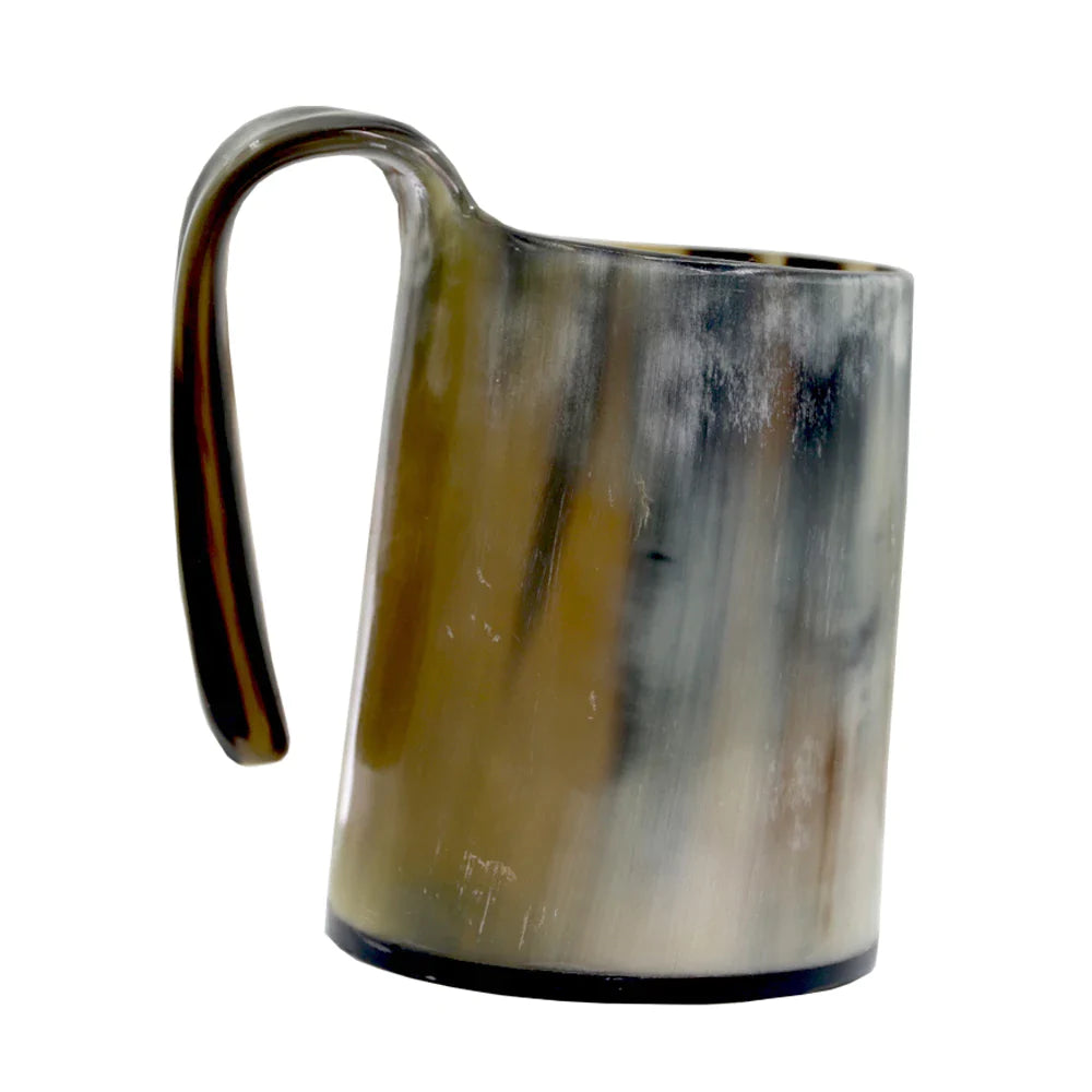 VIKING DRINKING HORN MUG HANDMADE FROM OX HORN