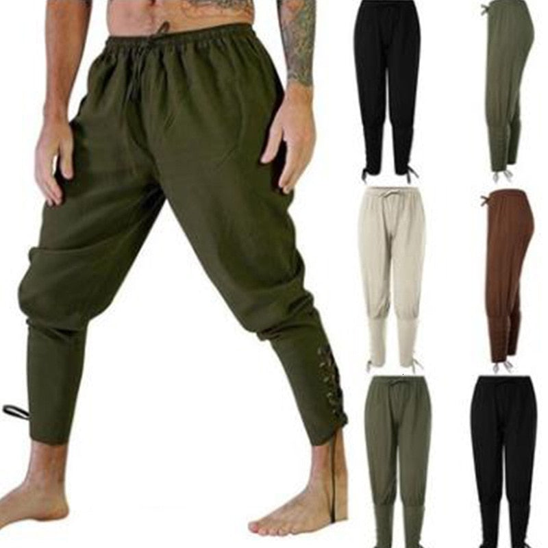 High Waist Lace Up Viking Trousers