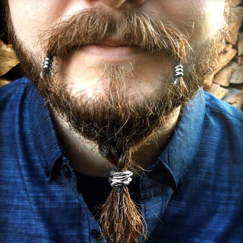 Unleash Your Inner Viking: Get Viking Stripe Beads for Beard Retro Rune