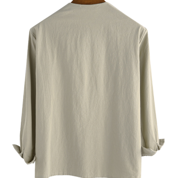 Lace-Up V-Neck Medieval Viking Long Sleeve Shirt