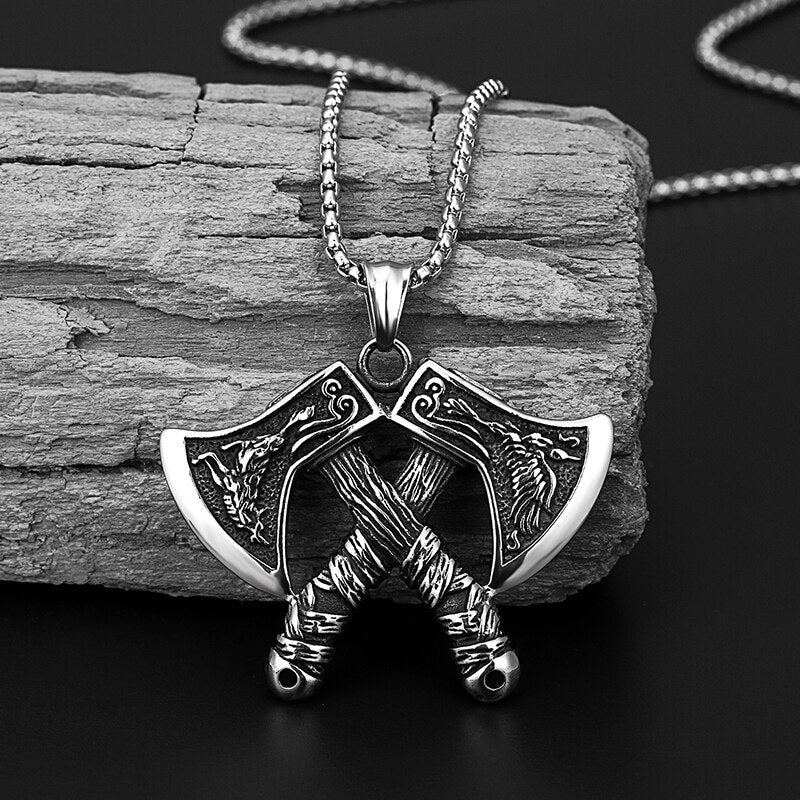 Viking Axe Pendant Necklace