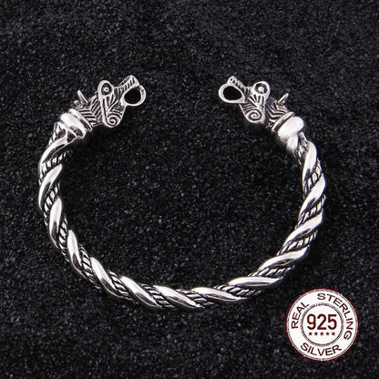 Odin's Wolf Sterling Silver Viking Arm Ring