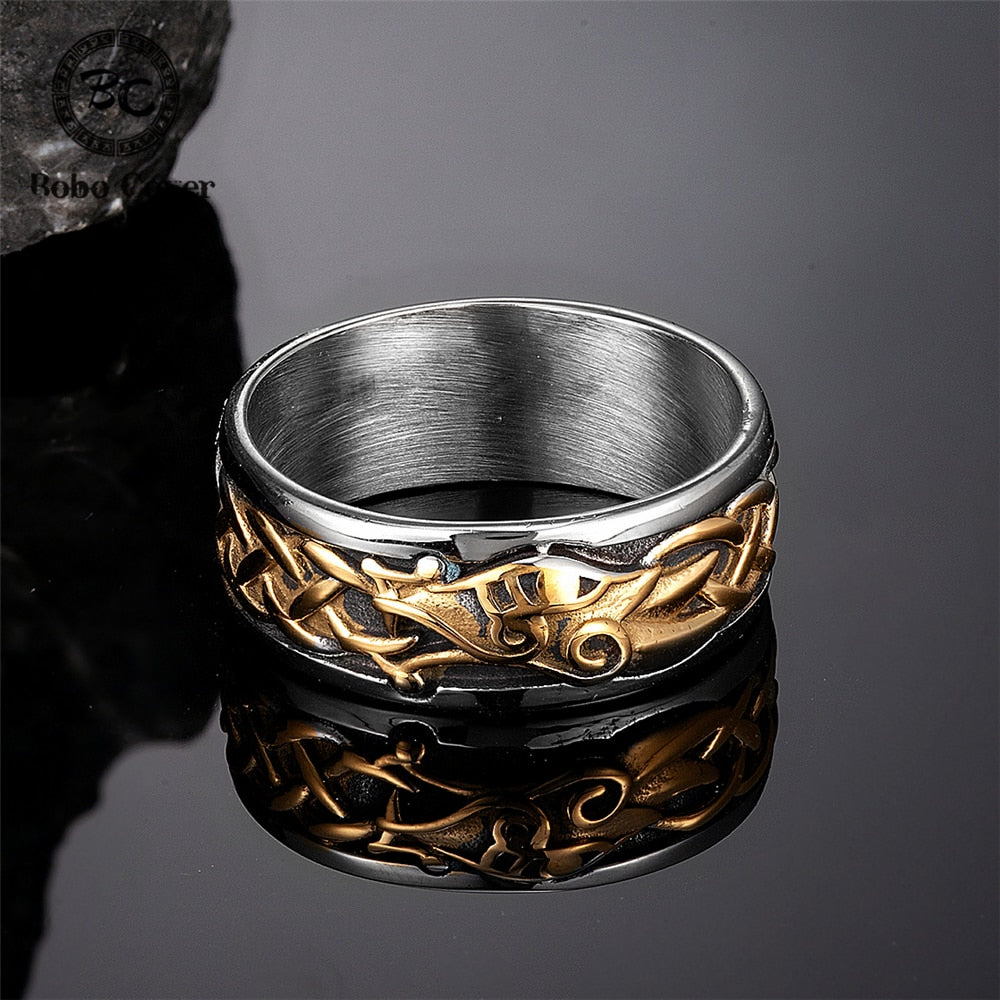 VIKING RING JORMUNGANDR-CELTIC KNOTS