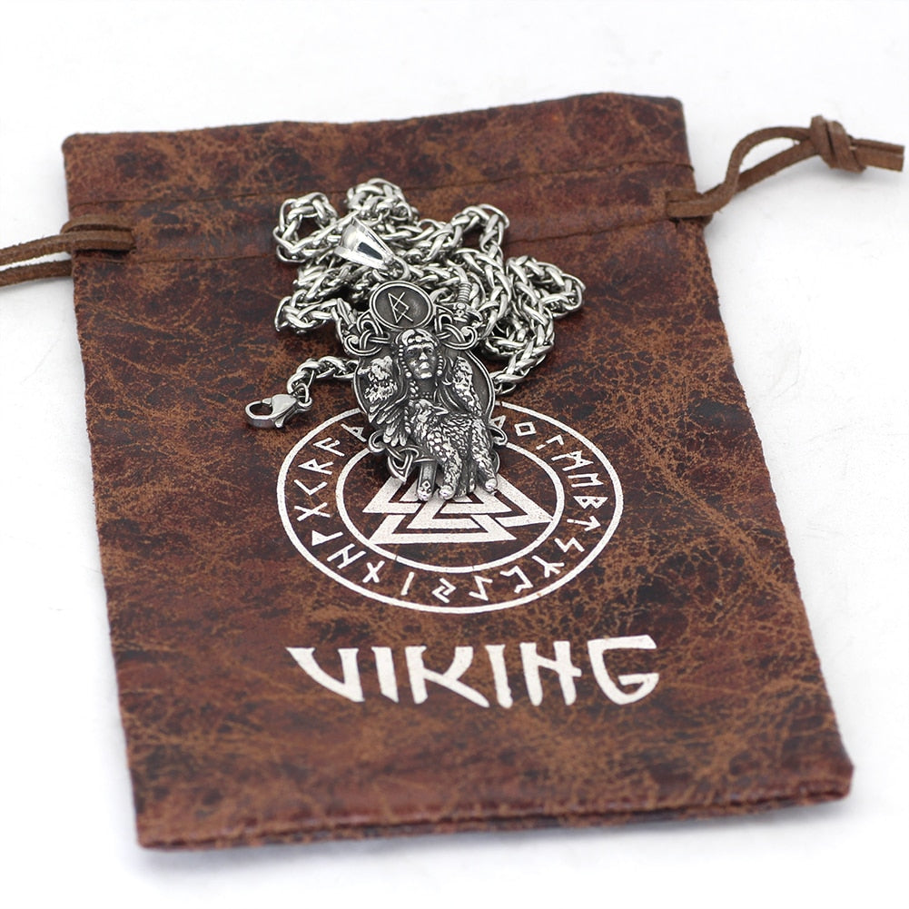 Nordic Valkyrie Freya Viking Pendant Necklace