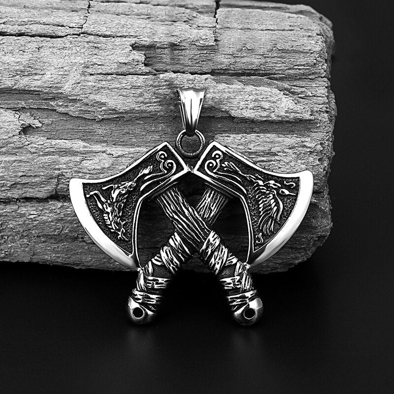 Viking Axe Pendant Necklace