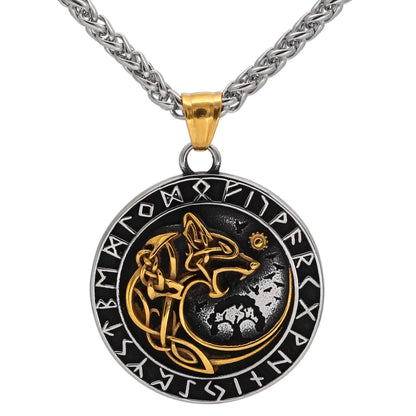 Viking Necklace - Wolf Runes