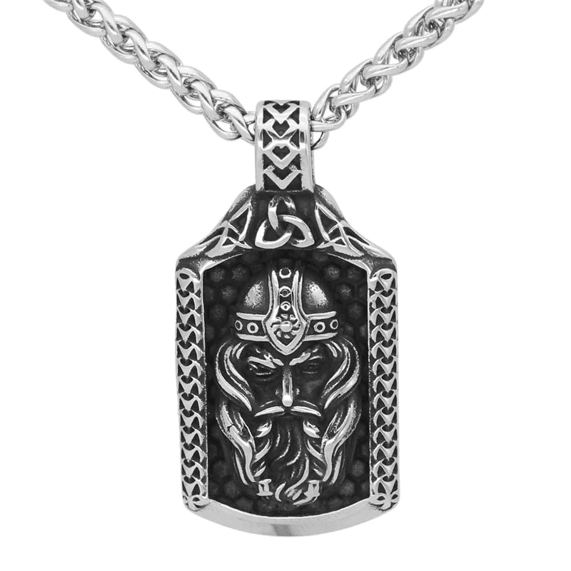 Odin The All Father Pendant Necklace - Sterling Silver