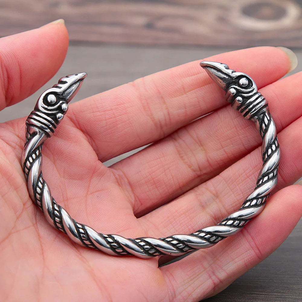 VIKING ARM RING WITH ODIN S RAVENS