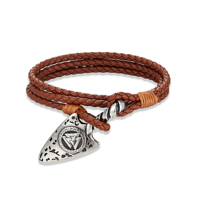 Viking Spear Multilayer Leather Bracelet