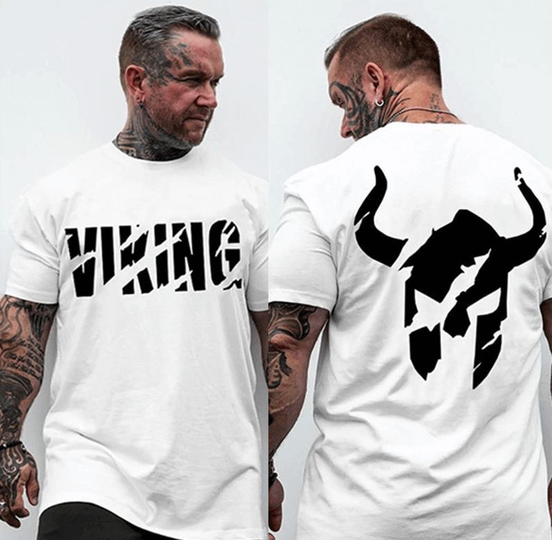 Black vikings top t shirt