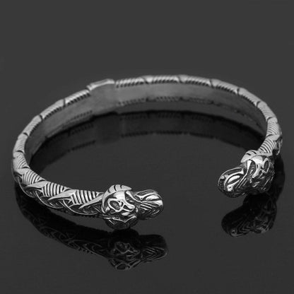 Geri and Freki Odin's Wolves Arm Ring