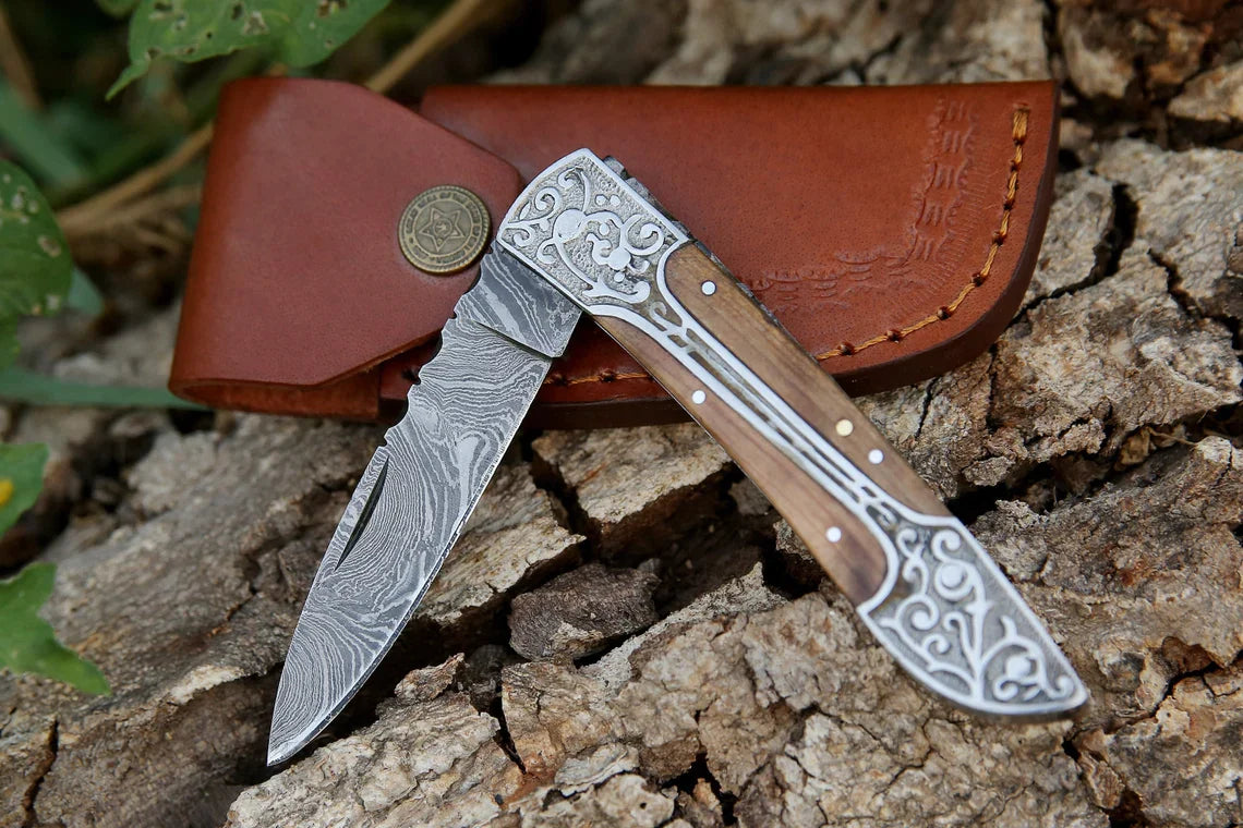 Hand forged Celtic Viking Pocket Knife