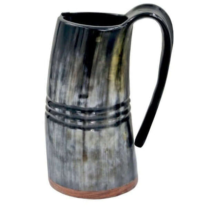 AUTHENTIC DRINKING HORN TANKARD CRAFTED FROM REAL BUFFALO HORN