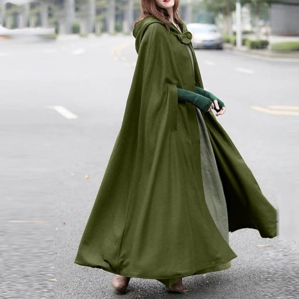 Cloak coat with store hood