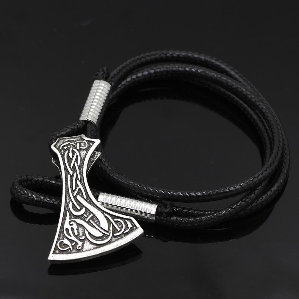 Leather Axehead Bracelet