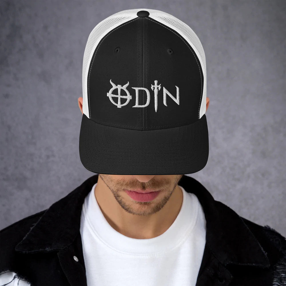 Viking Trucker Cap With Odin God