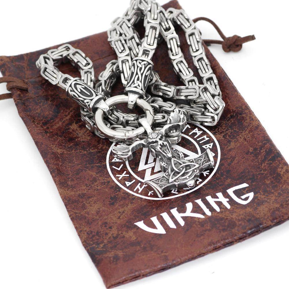 King Chain Featuring Runes With Sleipnir Pendant