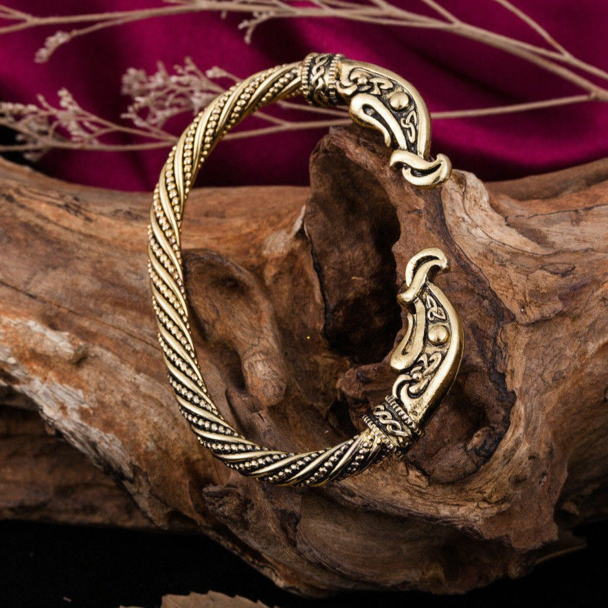 Affordable Hugin & Munin Torc to Wear | Mens Torc Armring | Handmade |  Viking Jewellery – vkngjewelry