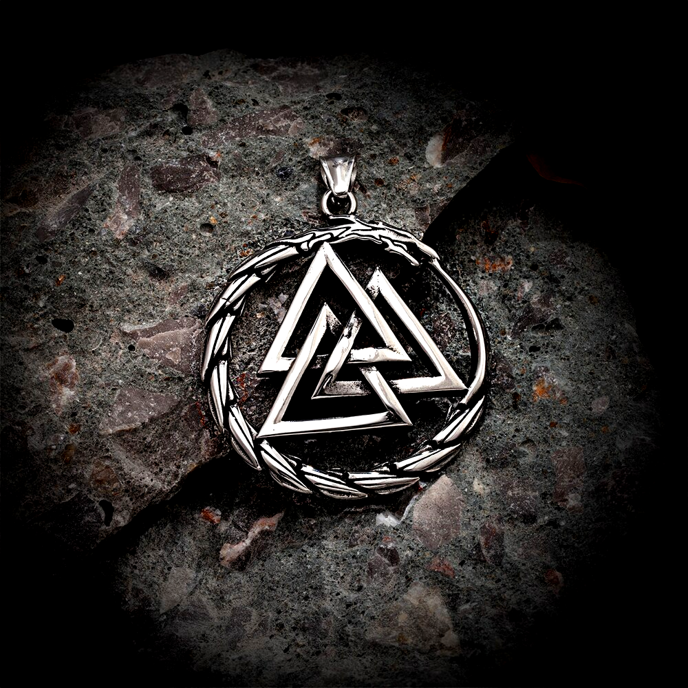 Viking Necklace - Valknut Midgard Serpent