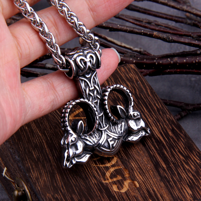 Thors Hammer Necklace - Thor's Goats