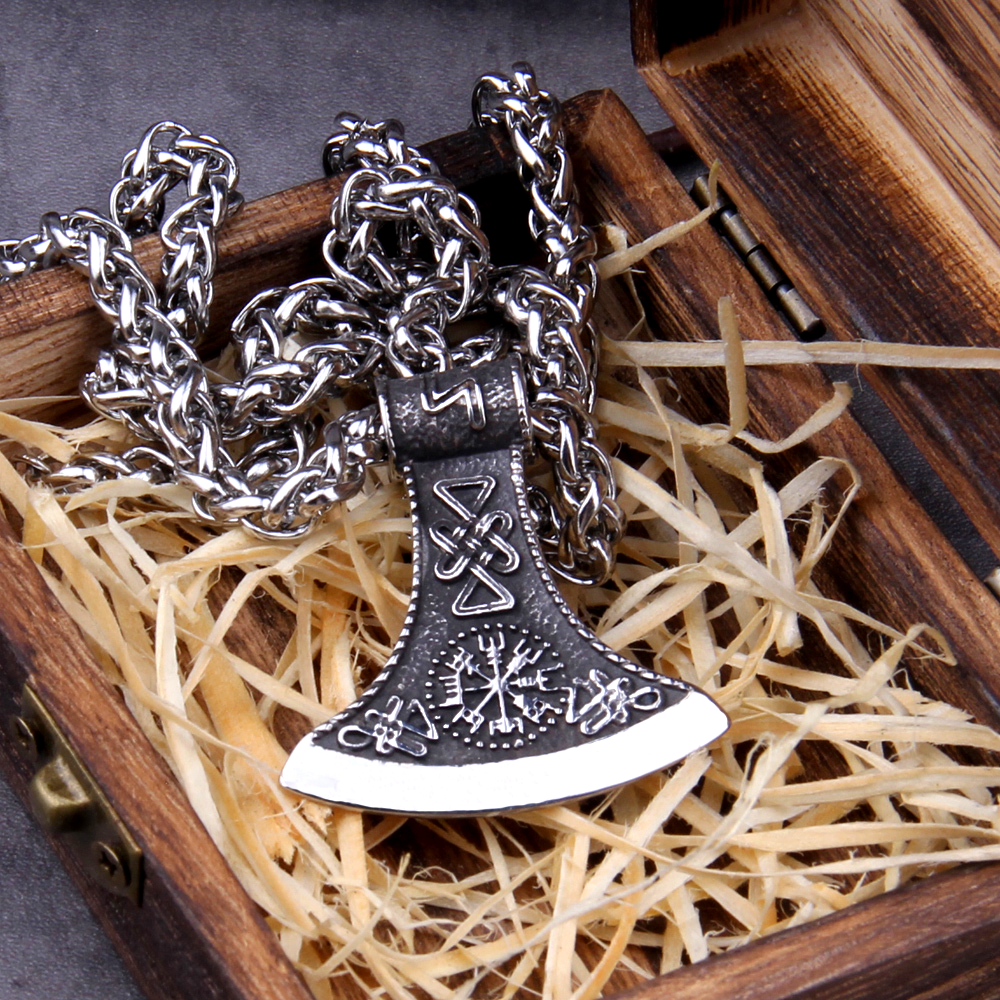 Viking Necklace - Vegvisir Axe