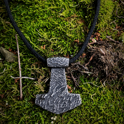 Thors Hammer Necklace - Hand forged