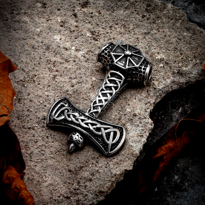 Thors Hammer Necklace - Knotted Cross