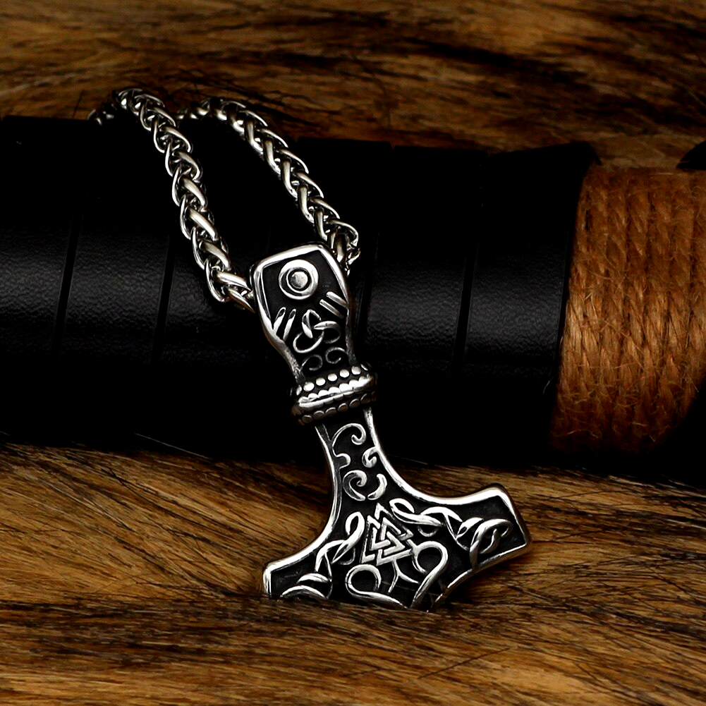 Thors Hammer Necklace - Wotans knot