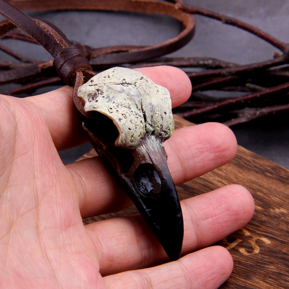Viking Necklace - Raven skull