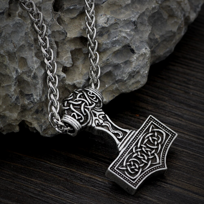 Thors Hammer Necklace - Knotted Norse