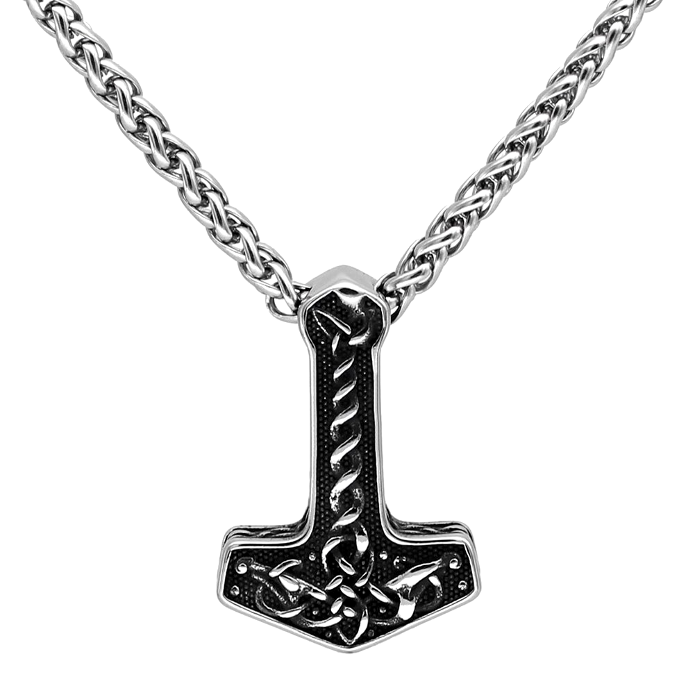 Thors Hammer Necklace - Celtic Pattern