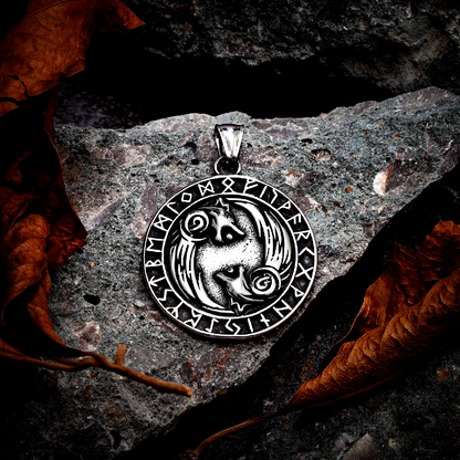 Viking Necklace - Odin's Wolves