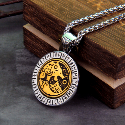Viking Necklace - Fenrir Medallion