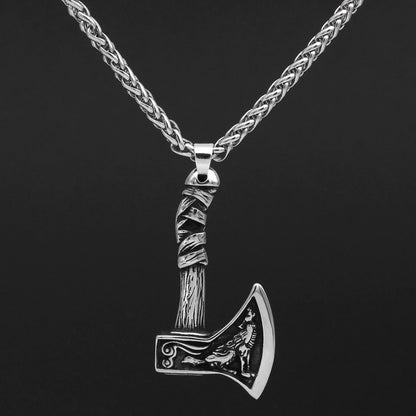 Viking Necklace - Wolf Axe