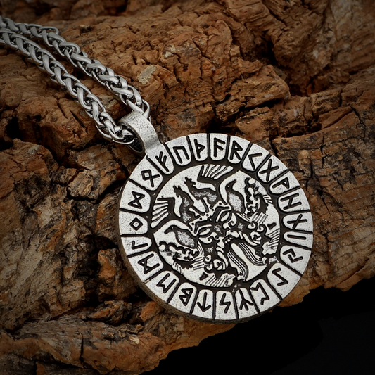 Viking Necklace - Odin rune circle