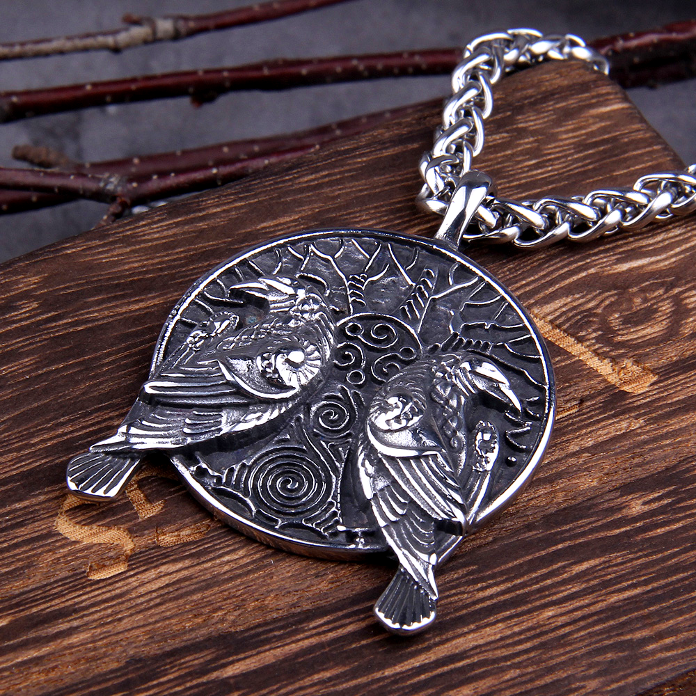 Viking Necklace - Odin's Ravens