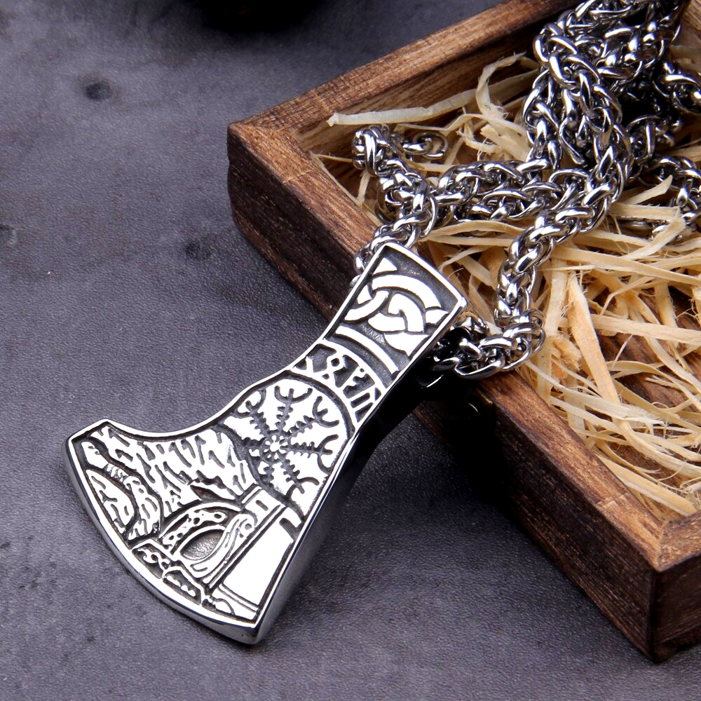 Viking Necklace - Aegishjalmur Axe