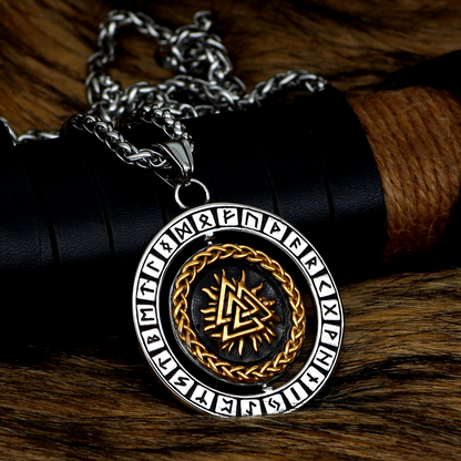Viking Necklace - Valknut Medallion
