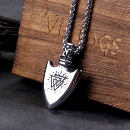 Viking Necklace - Wotan knot arrow