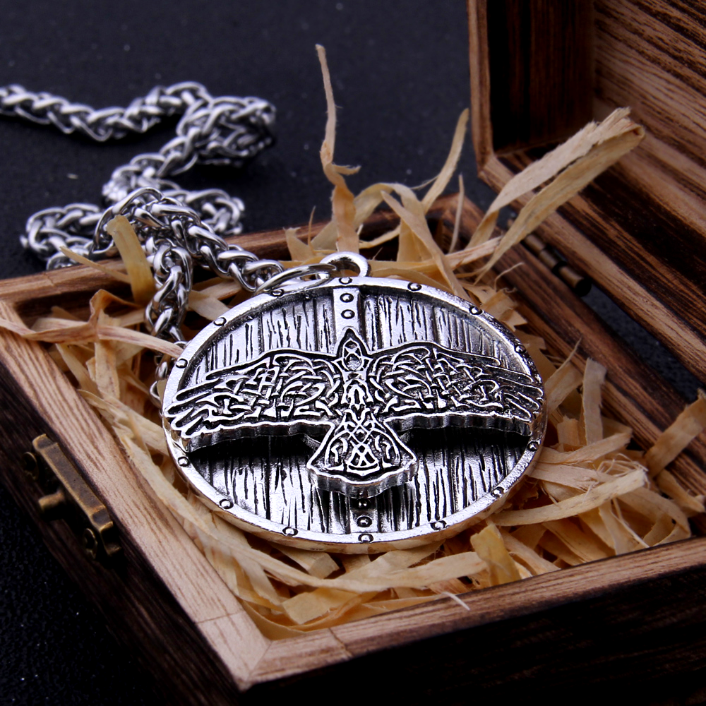 Viking Necklace - Raven shield