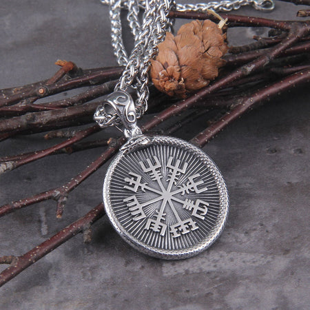 Viking Necklace - Vegvisir Jormungandr