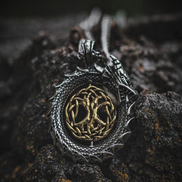 Viking Necklace - Jormungandr Yggdrasil