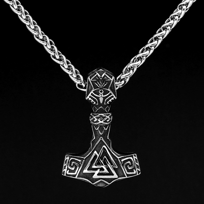Thors Hammer Necklace - Odin's knot