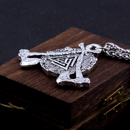 Viking Necklace - Valknut Shield