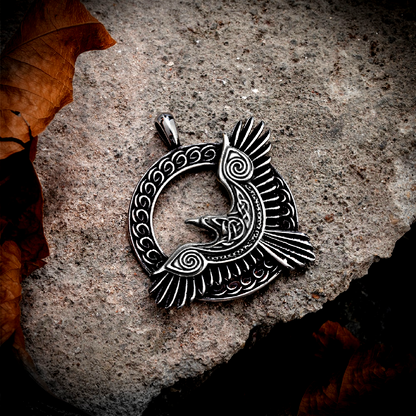 Viking Necklace - Flying Raven